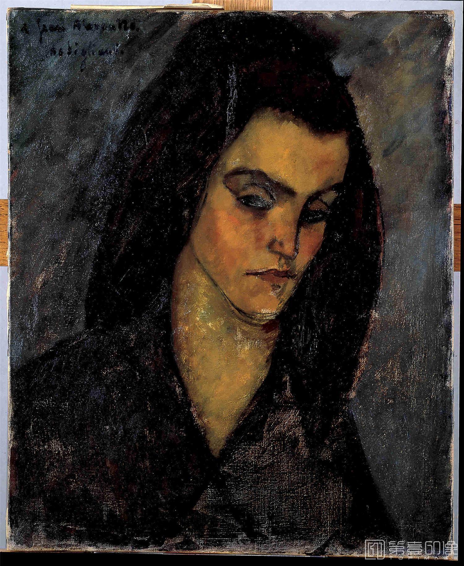 油画-Lady with long hair